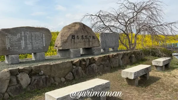 西条市禎瑞の掛樋資料記念公園と菜の花1 - ゆりママんブログ 西条市禎瑞の掛樋資料記念公園と菜の花1