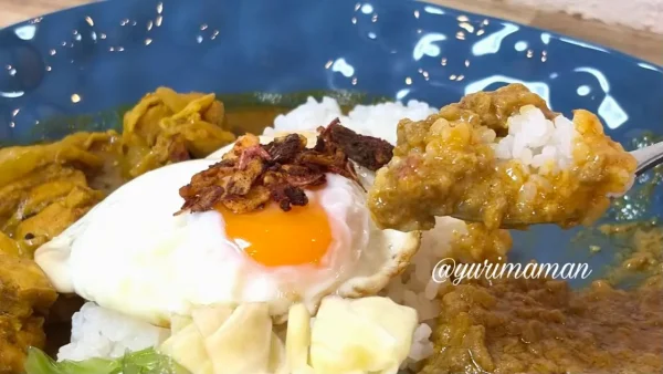 西条市壬生川 東予電気食堂 あいがけスパイスカレー2 - ゆりママんブログ 西条市壬生川 東予電気食堂 あいがけスパイスカレー2