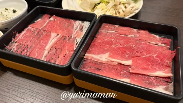 しゃぶ葉 松山束本店の牛＆豚食べ放題（牛肉）