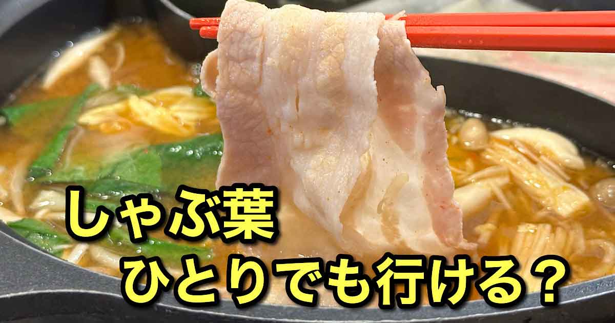 しゃぶ葉ひとりでも行けるのか｜サムネイル画像