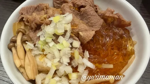 しゃぶ葉のすき焼き丼の〆