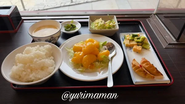 桃園 日替わりランチ エビマヨ定食 950円1