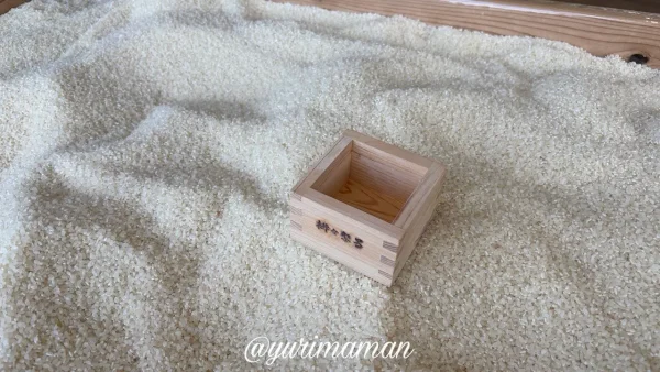 あかがね市四季菜広場 リニューアルオープン記念 お米すくい