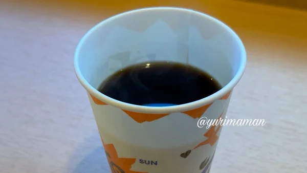 松山市 かめやうどん久米店 朝営業 コーヒーサービス ホット アイス選択可能