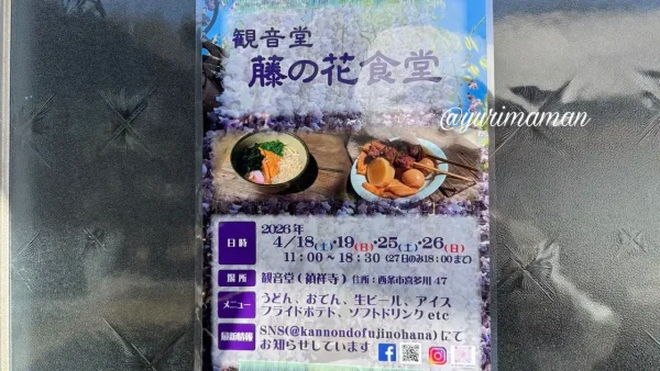 禎祥寺（観音堂）藤の花食堂2026オープン情報