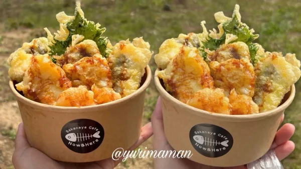 SakanayaCafe Now & Here 海鮮天丼 キッチンカー 愛媛4 - ゆりママんブログ SakanayaCafe Now & Here 海鮮天丼 キッチンカー 愛媛4