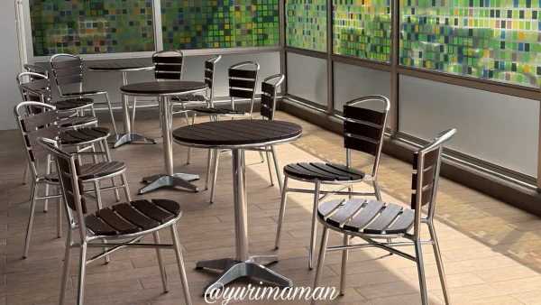 あかがね市四季菜広場 SHIKISAI工房のテラス席とイートインスペース