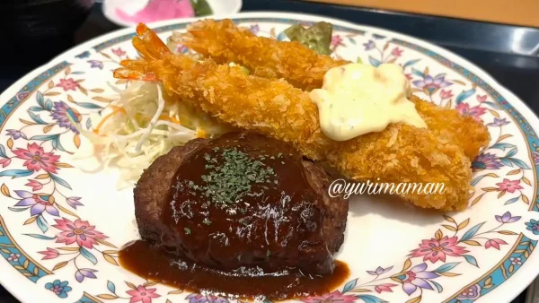 ミートキッチン凪 ハンバーグ エビフライ ランチ定食（四国中央市）