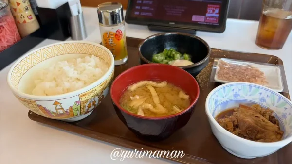 すき家牛まぜのっけ朝食 全体写真 430円-1