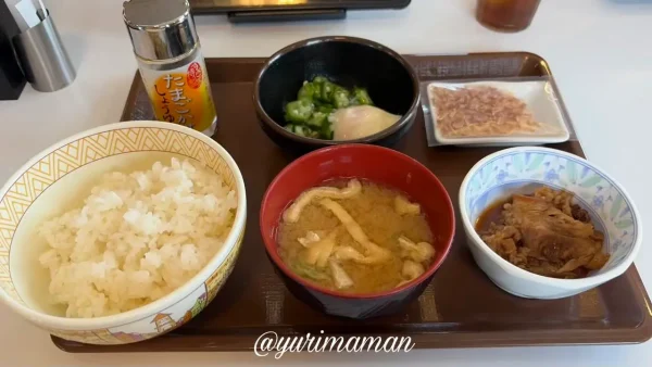 すき家牛まぜのっけ朝食 全体写真 430円-2