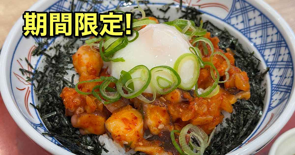 ザ・どん タコキムチ丼 エミフルMASAKI店 期間限定メニュー