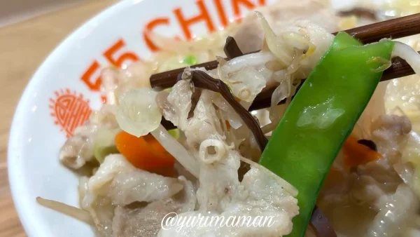 55CHINA大街道店タンメンの野菜たっぷり具材 - ゆりママんブログ 55CHINA大街道店タンメンの野菜たっぷり具材