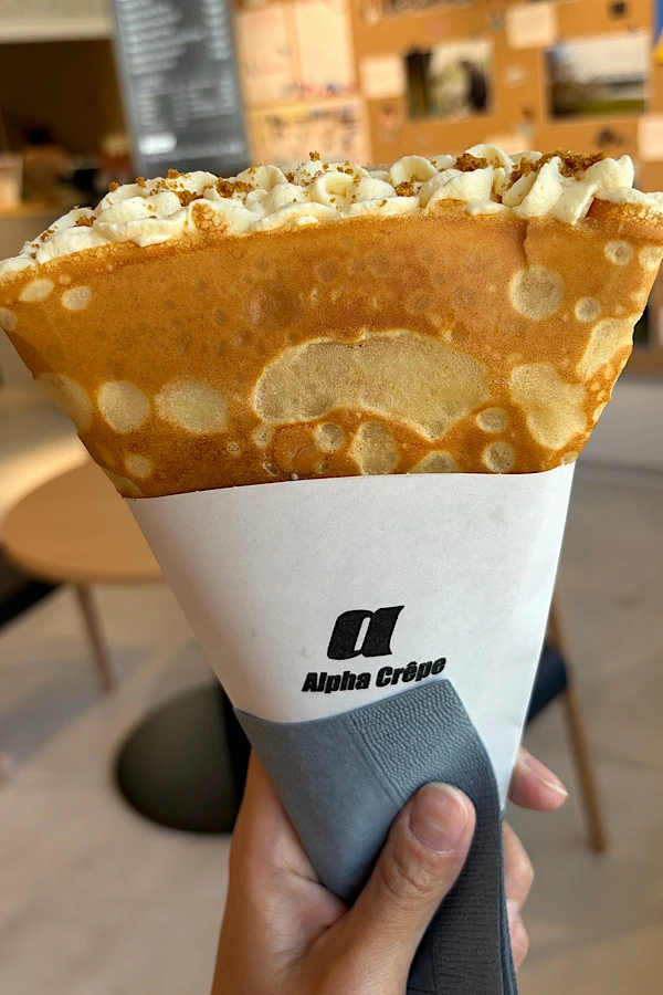 道の駅津島熱田温泉のAlpha Crepeで販売されているシュガーバタークレープ1 - ゆりママんブログ 道の駅津島熱田温泉のAlpha Crepeで販売されているシュガーバタークレープ1