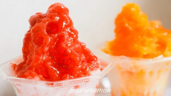 FC今治スタグルのかき氷いちご味（ひんやりスイーツ）