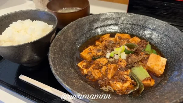 四川麻婆豆腐定食 ホントのしあわせ新居浜店 ご飯付きランチ