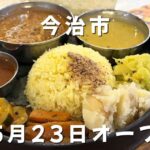 今治市土橋町に移転オープンしたやまのカレーの季節のスパイスカレーランチ