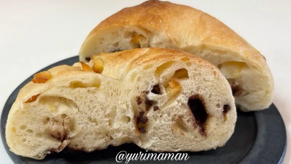 Ohisama Bagelのオレンジちょこベーグル断面
