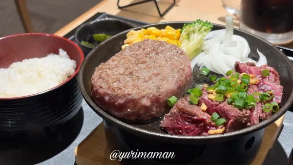 ハンバーグとハラミステーキのコンボセット2 - ゆりママんブログ ハンバーグとハラミステーキのコンボセット2
