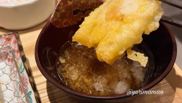 あげてんや天ぷらを天つゆにつけて食べる - ゆりママんブログ あげてんや天ぷらを天つゆにつけて食べる
