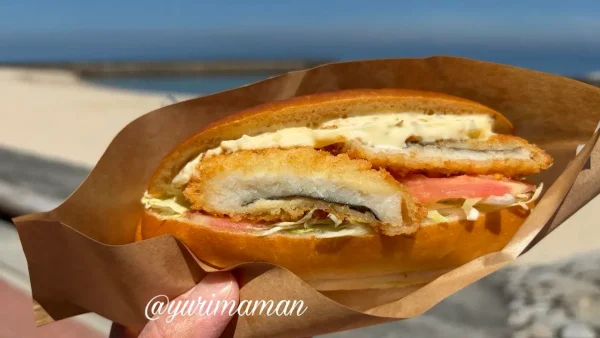 双海産の鱧を使ったふたぱんのハモカツドッグ