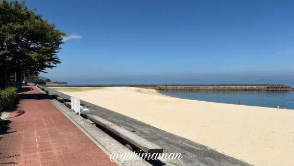 道の駅ふたみの海辺で焼きたてパンを楽しむ