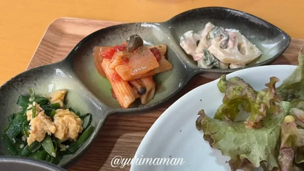 季節の野菜を使った日替わりランチの副菜 - ゆりママんブログ 季節の野菜を使った日替わりランチの副菜