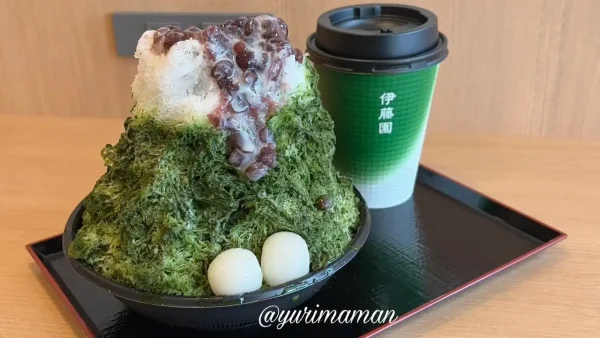 抹茶かき氷と温かい緑茶のセット - ゆりママんブログ 抹茶かき氷と温かい緑茶のセット