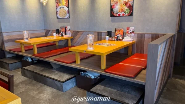ラー麺ずんどう屋松山問屋町店の座敷席 - ゆりママんブログ ラー麺ずんどう屋松山問屋町店の座敷席