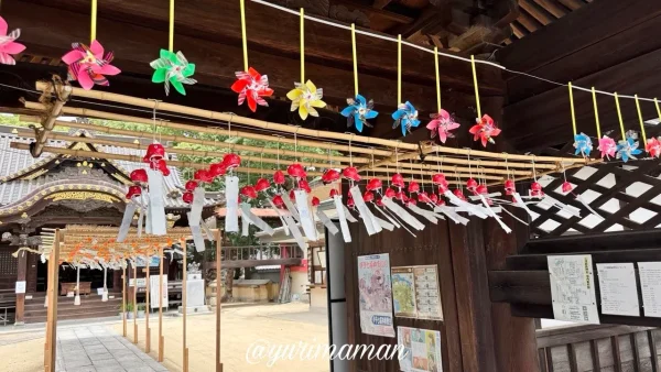 三津厳島神社の参道に設置された風鈴トンネル - ゆりママんブログ 三津厳島神社の参道に設置された風鈴トンネル
