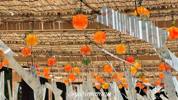 三津厳島神社に飾られたみかん風鈴 - ゆりママんブログ 三津厳島神社に飾られたみかん風鈴