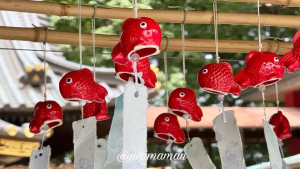 三津厳島神社の鯛風鈴 - ゆりママんブログ 三津厳島神社の鯛風鈴