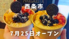西条市小松町にオープンしたCafe enn.のアサイーボウルを手に持つ様子