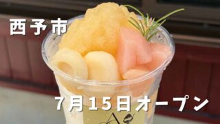 西予市の夏限定かき氷専門店Aキッチンの白桃かき氷