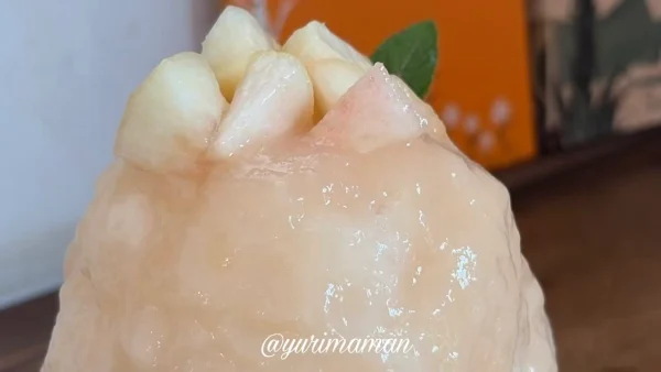 内子産の桃を使った田中戸の桃かき氷 - ゆりママんブログ 内子産の桃を使った田中戸の桃かき氷.