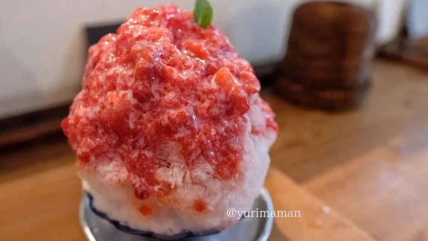 松山市三津浜「田中戸」の生いちごかき氷 - ゆりママんブログ 松山市三津浜「田中戸」の生いちごかき氷