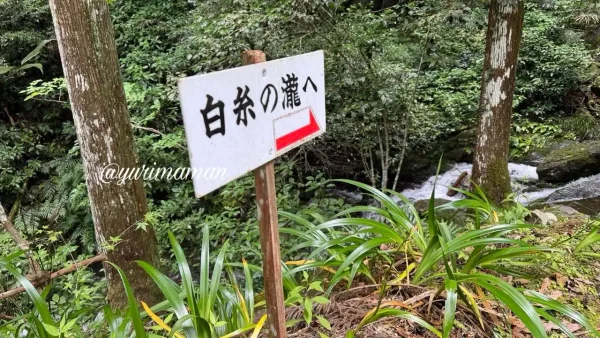 白糸の滝への案内板 - ゆりママんブログ 白糸の滝への案内板