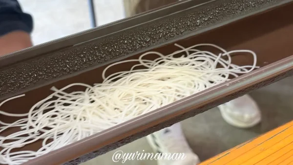 薬師谷そうめん流しで流れてくるそうめん - ゆりママんブログ 薬師谷そうめん流しで流れてくるそうめん
