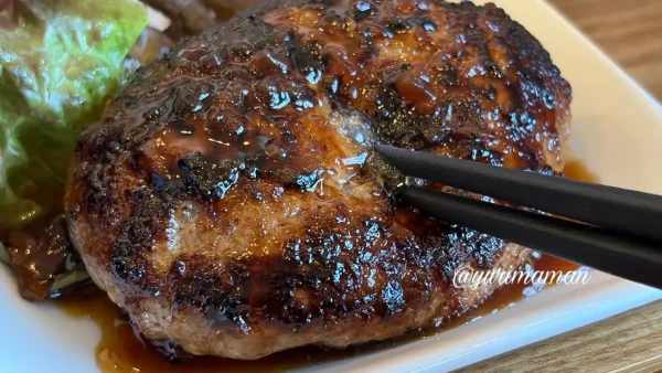 Asunaroの人気ハンバーグランチ 肉汁あふれるハンバーグ02