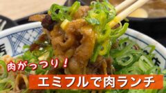 エミフルMASAKI肉丸商店のねぎたま牛カルビ丼と肉吸いの肉丸セット