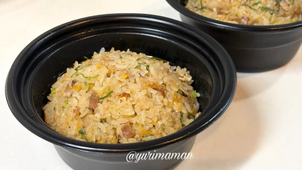 炭火焼豚の切れ端を使って作る「けんさんとこ。」の炒飯01