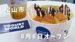 松山・大街道に四国初オープンしたヨーグルトワールドのヨーグルトアイス