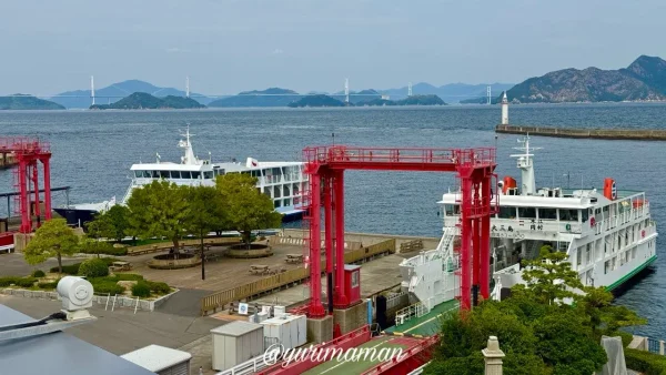 はーばりー4階展望デッキから見える瀬戸内海の風景