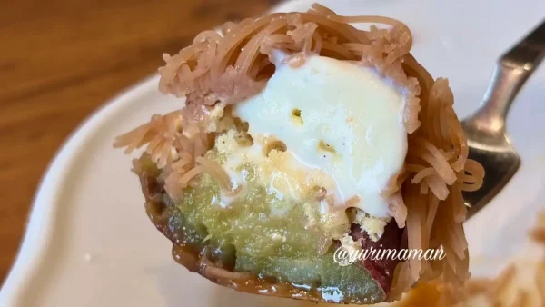 熟成さつまいもとバニラジェラートを合わせたドルチェ・パタータ