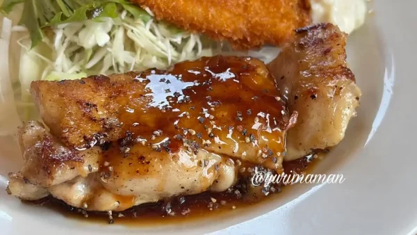 ジョイフル土曜日の日替りランチ てりやきペッパーチキンステーキ