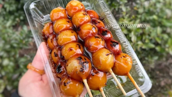 糀屋ハチドリのキッチンカーで販売する焼きたてみたらし団子