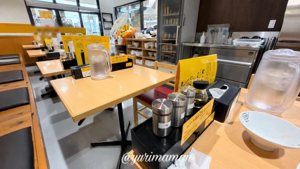 じゃんめん フジグラン重信店の店内の様子