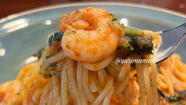 松山市plan:c(プランク)のエビとほうれん草のトマトベース生パスタ03
