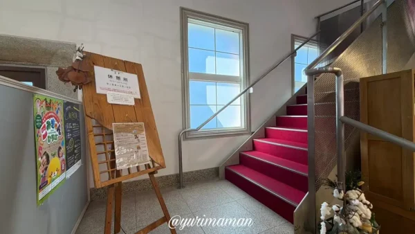 大洲市のおおず赤煉瓦館のカフェスペースは2階