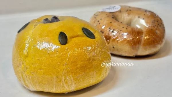 にいはまパンマルシェで購入したベーグルを食べ比べ