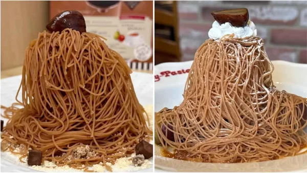 ココスとジョリーパスタの秋限定モンブラン食べ比べ